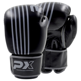 PX Boxhandschuhe schwarz-grau, Leder