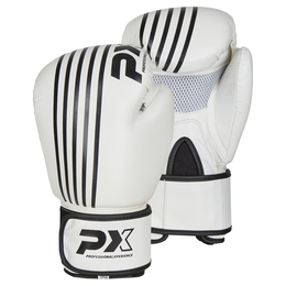 PX Boxhandschuhe Sparring, PU weiß-schwarz