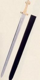 Wikingerschwert mit Messinggriff