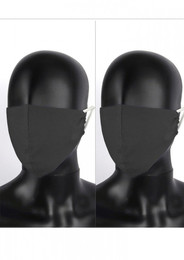 2er Set Gesichtsmasken, schwarz